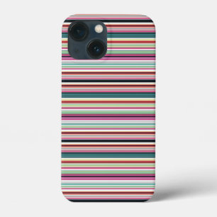 かわいい カラフル 白しま模様 iPhone 13 MINIケース