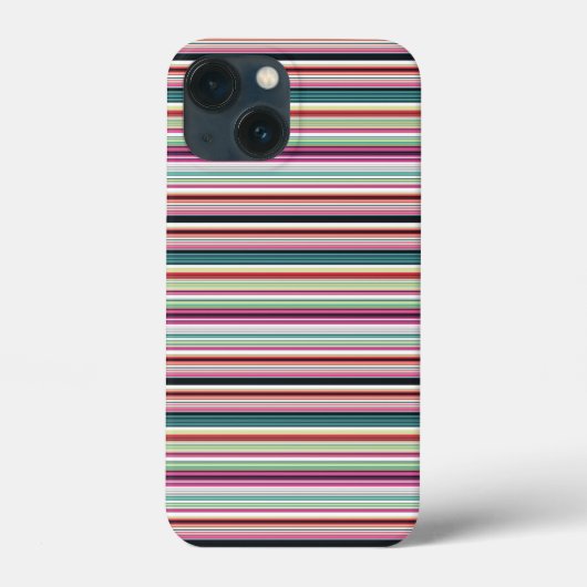 かわいい カラフル 白しま模様 Case-Mate iPhoneケース (裏面)