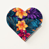 かわいい カラフル 花柄 オーダーメイド スパイラル ノートブック (裏面)