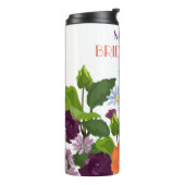 かわいい カラフル 花柄 ブライズメイド パーティー ギフト オーダーメイド タンブラー (回転左)