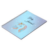 かわいい,カラーフリル,レインボーユニコーン,スターナイト ノートブック (左側)