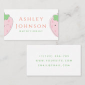 かわいい カワイイ イチゴの栄養士 ダイエット栄養士 フード 名刺 (正面/裏面)