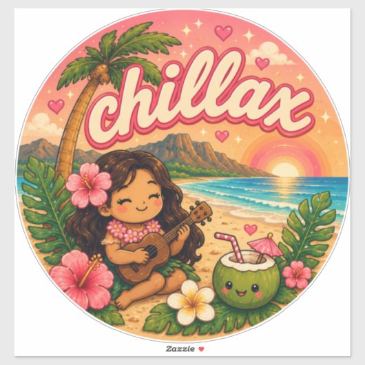かわいい カワイイ ハワイ シール (シート)