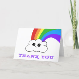 かわいい カワイイ レインボー 雲 子供 ありがとう 誕生日 サンキューカード