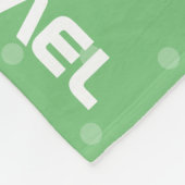 かわいい カワイイ 猿 緑 ドット フリースブランケット (角)