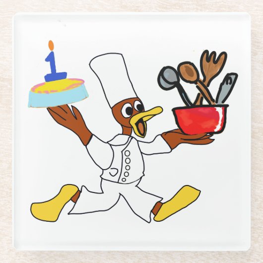 かわいい ガラスコースター (正面)