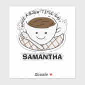 かわいい キャラクター お名前ステッカー 美しい一日を シール (シート)