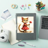 かわいい+キャラクター+猫 シール (iPadカバー)