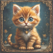 かわいい+キャラクター+猫 シール (正面)