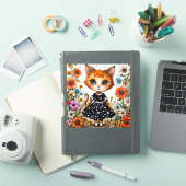 かわいい+キャラクター+猫 シール (iPadカバー)