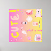 かわいい キャンバスプリント (正面)