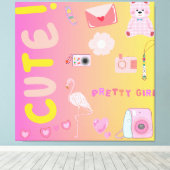かわいい キャンバスプリント (インサイチュ (ウッドフロア))