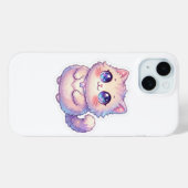 かわいい+キュートな+ふわふわの子猫+星+パステル+ちび Case-Mate iPhoneケース (裏面 (横))