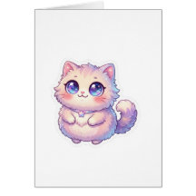 かわいい+キュートな+ふわふわの+子猫+星+パステル+ちび