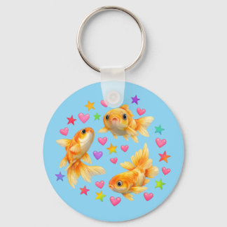 かわいい キュート y2k 虹色 金魚 キーホルダー