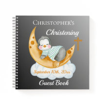 かわいい《キリスト教》洗礼式や命名式ベビーペンギンアンドムーン