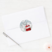 かわいい**クリスマスプレゼント**クリスマス ラウンドシール (封筒)