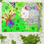 かわいい クリスマス クリッターズ キッチン タオル (折り畳み)