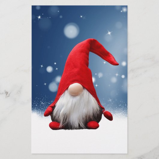 かわいい クリスマス サンタ 雪 星 便箋 (正面)