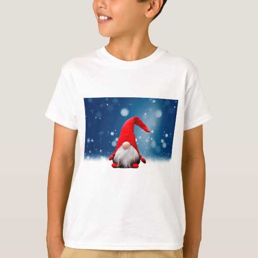 かわいい クリスマス サンタ 雪 星 Tシャツ (正面)