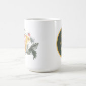 かわいい クレイジーな リスの女性 モノグラムを追加 コーヒーマグカップ (中央)