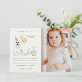 かわいい グリーン ラスト ドッグ 誕生日 写真 パーティー どんな年齢でも サンキューカード