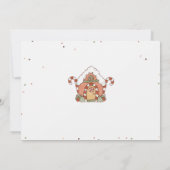 かわいい グルーヴィーなサンタ クリスマス ベイビー シャワーの写真 招待状 (裏面)