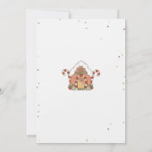 かわいい グルーヴィーなサンタ クリスマス ベイビー シャワー 招待状 (裏面)