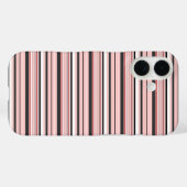 かわいい グレー ピンク ストライプ Case-Mate iPhoneケース (裏面 (横))