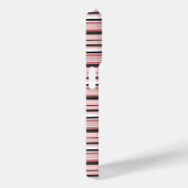 かわいい グレー ピンク ストライプ Case-Mate iPhoneケース (裏面 / 右)