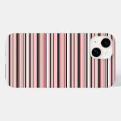かわいい グレー ピンク ストライプ Case-Mate iPhoneケース (裏面 (横))