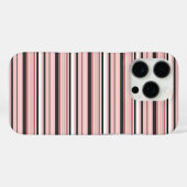 かわいい グレー ピンク ストライプ Case-Mate iPhoneケース (裏面 (横))