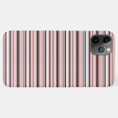かわいい グレー ピンク ストライプ Case-Mate iPhoneケース (裏面(横))