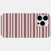かわいい グレー ピンク ストライプ Case-Mate iPhoneケース (裏面 (横))