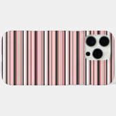 かわいい グレー ピンク ストライプ Case-Mate iPhoneケース (裏面 (横))