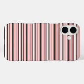 かわいい グレー ピンク ストライプ Case-Mate iPhoneケース (裏面 (横))
