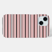 かわいい グレー ピンク ストライプ Case-Mate iPhoneケース (裏面 (横))