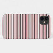 かわいい グレー ピンク ストライプ Case-Mate iPhoneケース (裏面(横))