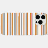 かわいい グレー ブラウン ストライプ Case-Mate iPhoneケース (裏面 (横))