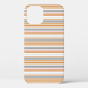 かわいい グレー ブラウン ストライプ iPhone 12 PROケース