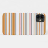 かわいい グレー ブラウン ストライプ Case-Mate iPhoneケース (裏面(横))
