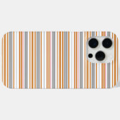 かわいい グレー ブラウン ストライプ Case-Mate iPhoneケース (裏面 (横))