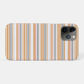 かわいい グレー ブラウン ストライプ Case-Mate iPhoneケース (裏面(横))