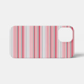 かわいい グレー 赤 ストライプ iPhoneケース (裏面横)