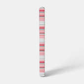 かわいい グレー 赤 ストライプ SAMSUNG GALAXYケース (左側面)