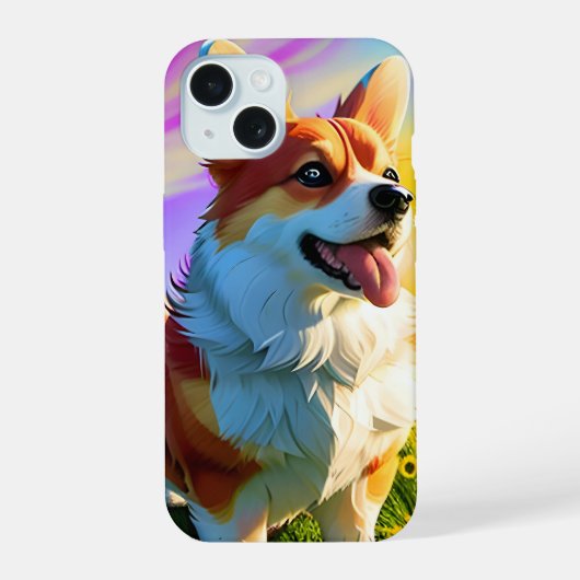 かわいい コーギー 子犬 2 iPhone 15ケース (裏面)