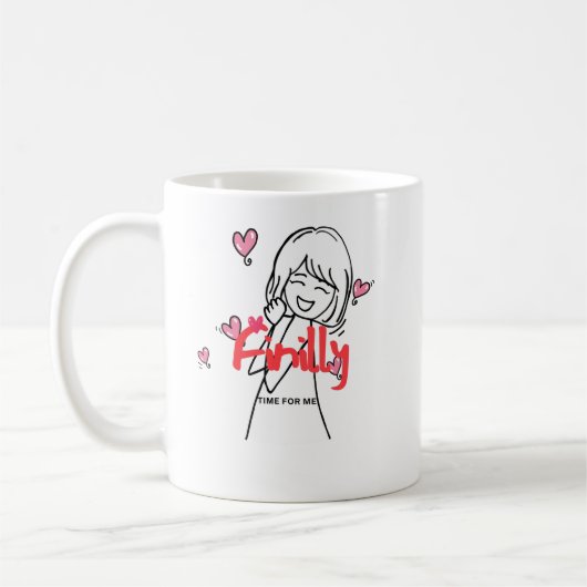 かわいい コーヒーマグカップ (左)