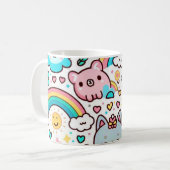 かわいい コーヒーマグカップ (正面左)