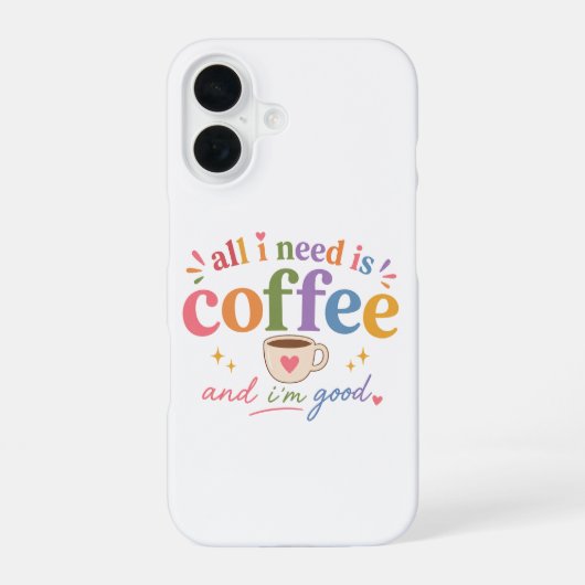 かわいい コーヒー好き iPhoneケース iPhone 16ケース (裏面)