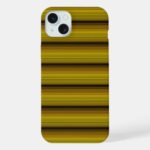 かわいい ゴールデン ブラック ストライプ iPhone 15 PLUSケース